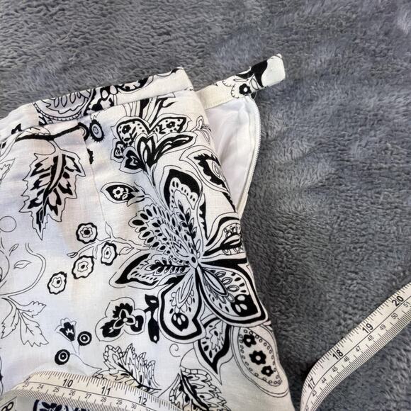 Silk Club Collection Pants Womens 8 Linen Floral High Rise Pockets Lined - Picture 6 of 8